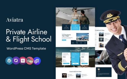 Aviatra - Private Airline And Flight School Multipurpose WordPress Elementor Theme