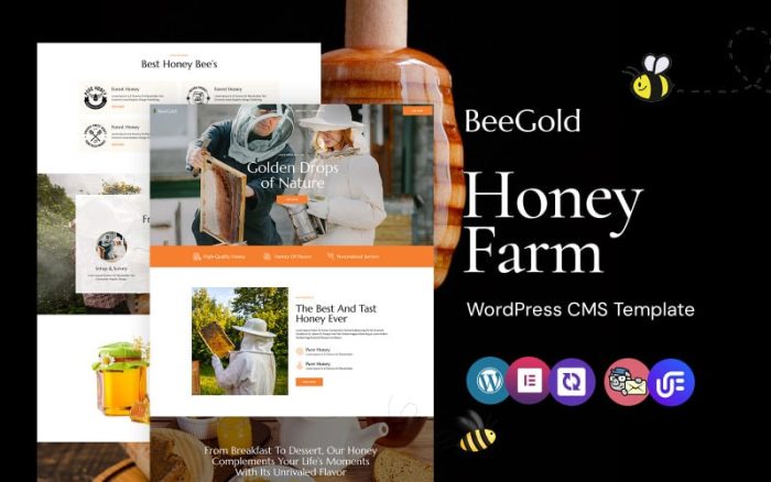 Beegold - Bees and Honey Farm WordPress Elementor Theme