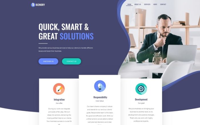 Biznory - Business WordPress Elementor Theme