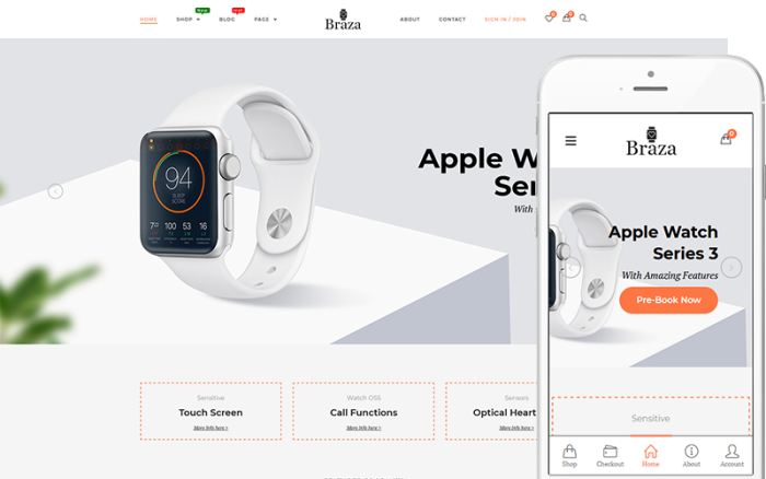 Braza - Smartwatches Shop WooCommerce Theme
