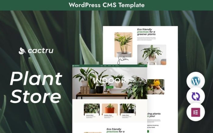 "Cactrus" WordPress Theme - A Unique Plant Studio Experience