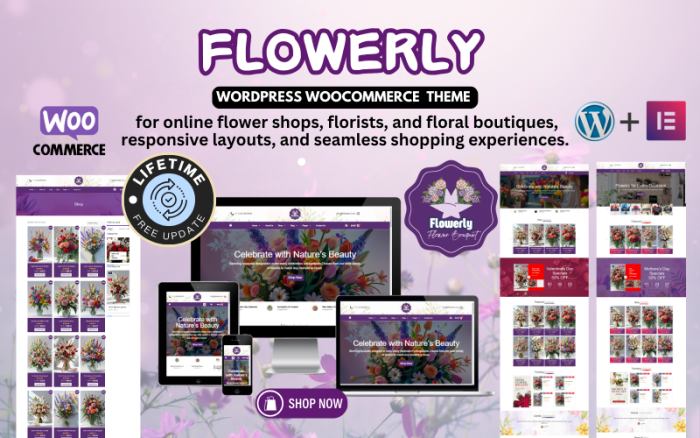Flowerly - Flower Store Elementor WooCommerce Responsive Theme