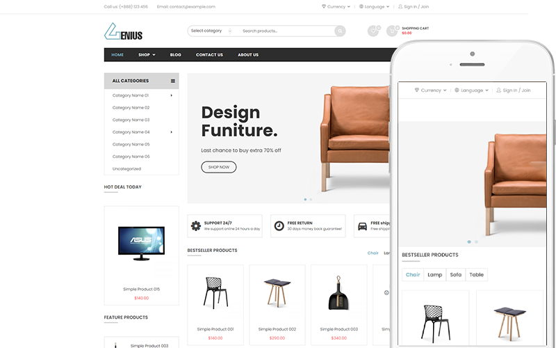 Genius - Multipurpose Theme WooCommerce Theme