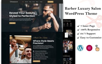 Glamnest - Luxury Salon & Barbershop WordPress Theme