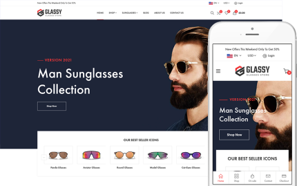 Glassy - Glasses, Optical Store WooCommerce WordPress Theme