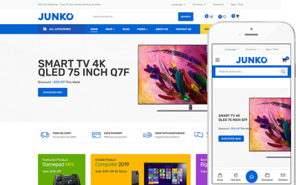 Junko - Digital, Electronics Store WooCommerce WordPress Theme