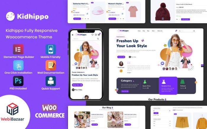 Kidhippo - Kids Toy & Cloth Multipurpose Woocommerce Theme