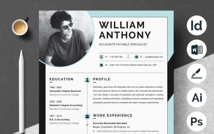 Modern Resume Cv Template Word Apple Pages