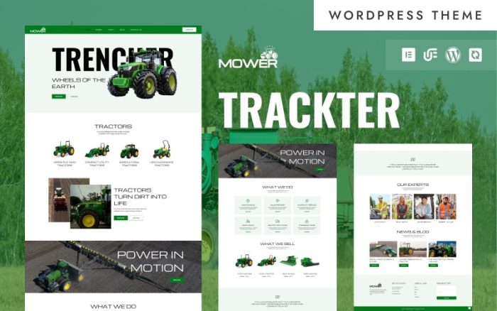 Mower - Tractor & Farming Equipment WooCommerce Elementor Theme