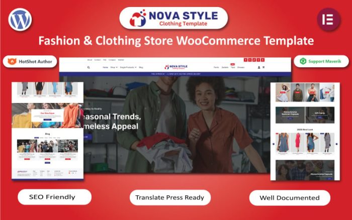 Nova Style - Fashion & Clothing Store WooCommerce Elementor Template