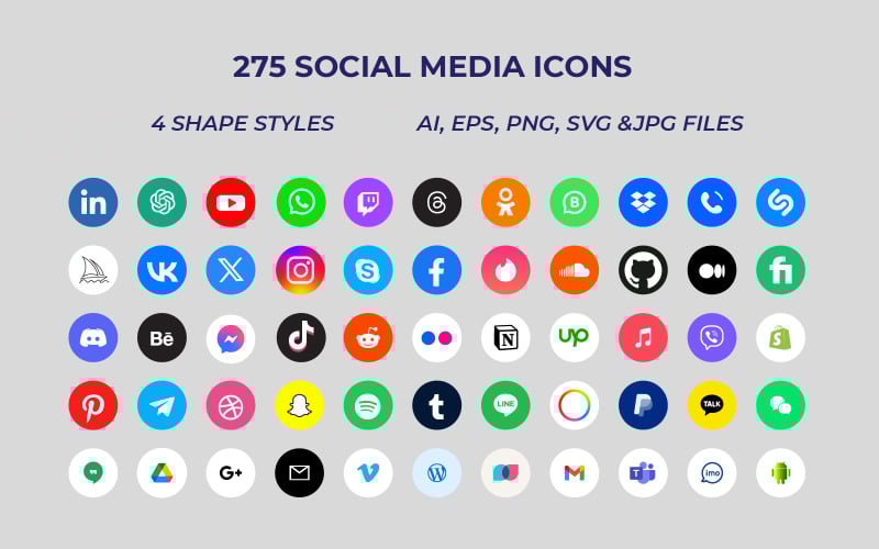 Popular Social Media Icon Collection