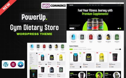 PowerUp – Health & Fitness Supplement WooCommerce Store WordPress Theme