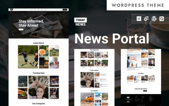 Today News - Modern News Portal & Magazine WordPress Elementor Theme