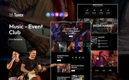 Tunex - Music And Event Club Multipurpose Responsive WordPress Theme