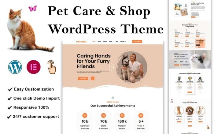 Vetnest - Pet Care & Shop WordPress Theme