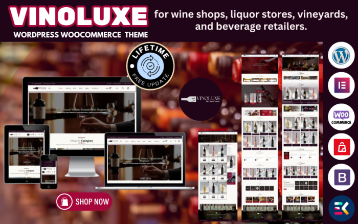 VinoLuxe - Wine Shop, Winery and Vineyard WooCommerce Theme