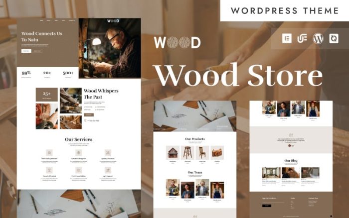 Wood - Woodworks & Furniture Store WooCommerce Elementor Theme