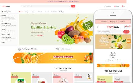 Yomibuy - Grocery, Supermarket Theme WooCommerce Theme