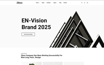 Zikos - Minimal & Protfolio WordPress Theme