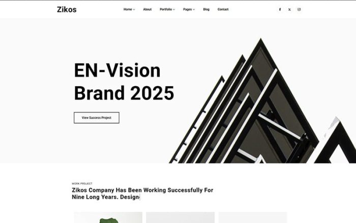 Zikos - Minimal & Protfolio WordPress Theme