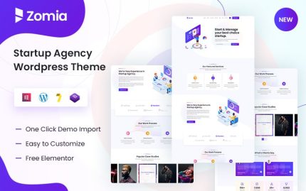 Zomia - Startup Agency Elementor WordPress Theme